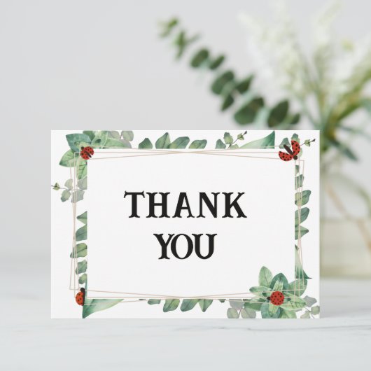 Natures Beauty: Ladybug Thank You Card サンキューカード (スタンド正面)