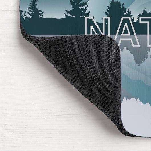 Nature's Beauty Mountain Reflection Mouse Pad マウスパッド (コーナー)