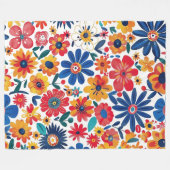 Nature's Blooming Touch 60x80 フリースブランケット (正面(横))