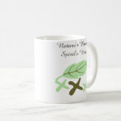 "Nature's Brew, Spirit's View" Personalized Leaf  コーヒーマグカップ (正面右)