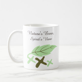 "Nature's Brew, Spirit's View" Personalized Leaf  コーヒーマグカップ