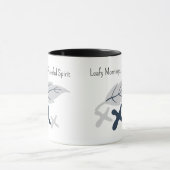 "Nature's Brew, Spirit's View" with Leaf Design マグカップ (中央)