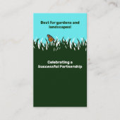 Nature's Collaboration: Lawn Butterfly Thank You 名刺 (正面)