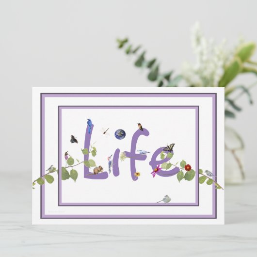 Nature's Delight-Baby shower：招待 招待状 (スタンド正面)