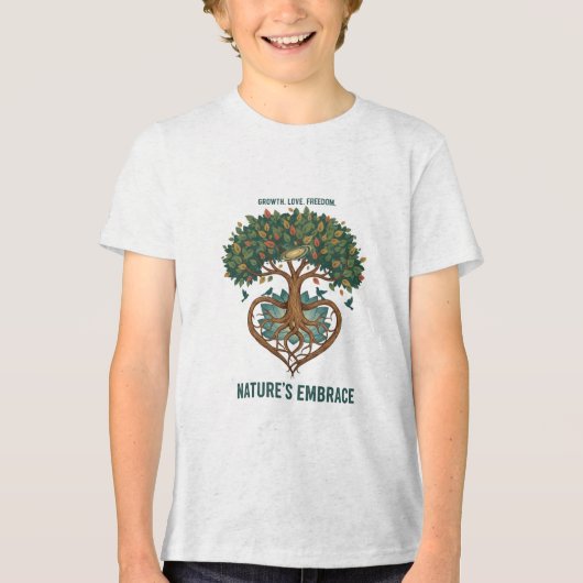 Nature's Embrace Heart Tree Tee トライブレンドＴシャツ (正面)