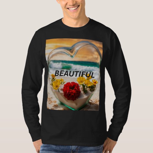 Nature's Heartbeat – 基本長袖Tシャツ(ウィット) Tシャツ (正面)