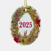 Nature's Holiday Wreath セラミックオーナメント (右)