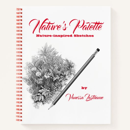 Nature's Palette自然Sketchbook Personalization ノートブック (正面)