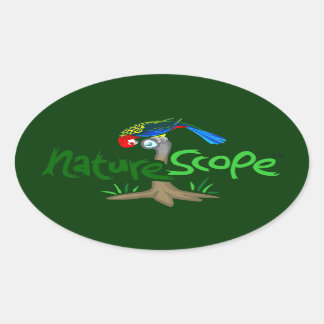 Naturescope Rosella Mascot 'Chip'ロゴシール(Gr) 楕円形シール