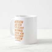 Natürlich rede ich mit mir selbst Rat von Experten コーヒーマグカップ (正面左)