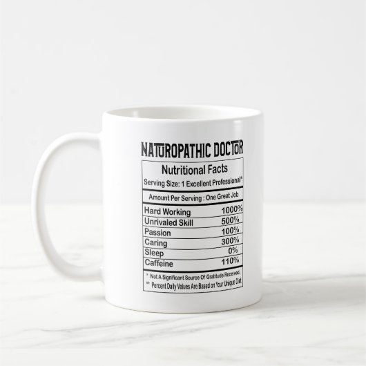 Naturopathic Doctor Nutrition Facts 11oz Mug コーヒーマグカップ (左)