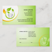 Naturopathyのホリスティックな治療の香りのセラピー 予約カード (正面/裏面)