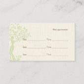 Naturopathyのホリスティックな治療の香りのセラピー 予約カード (裏面)