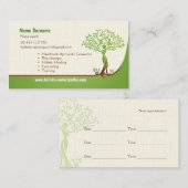 Naturopathyのホリスティックな治療の香りのセラピー 予約カード (正面/裏面)