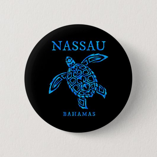 Nau Hamas Sea Turtle ボーイズ ガールズ 子供 レディース お土産 缶バッジ (正面)