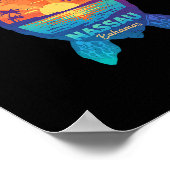 Nau Hamas Tie Dye Sea Turtle Hamas Beach Vacation  ポスター (角)