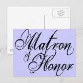 Naughty グランジ Script - Matron Of Honor Black ポストカード (正面/裏面)