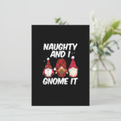Naughty And I Gnome It Nordic Gnomes Christmas Nau 招待状 (スタンド正面)