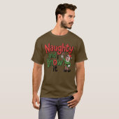 Naughty And I Know It 🎁 Santa's Elf Christmas ⛄ Tシャツ (正面フル)