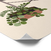 Naughty Black Cat & Monstera Jungle ポスター (角)