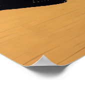 Naughty Black Cat Sunflower Painting Style ポスター (角)