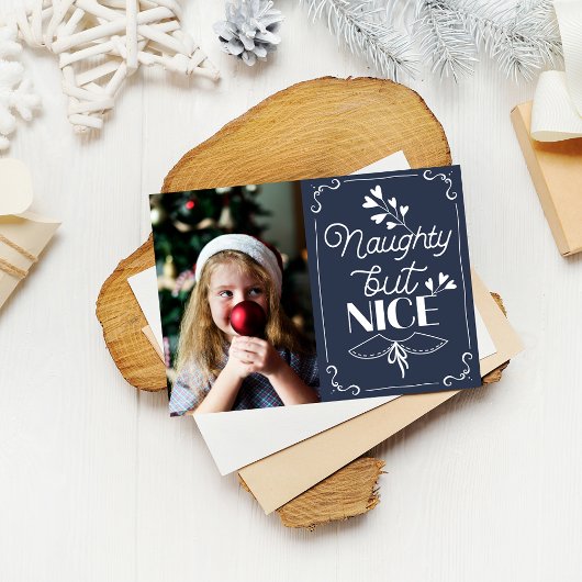 Naughty But Nice Christmas Photo Friendly シーズンカード