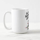 Naughty Cat Christmas Mug – Funny Santa Hat  コーヒーマグカップ (左)