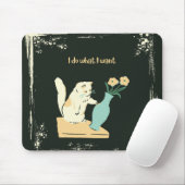 Naughty Cat Stain-Resistant Mouse Pad マウスパッド (マウス)