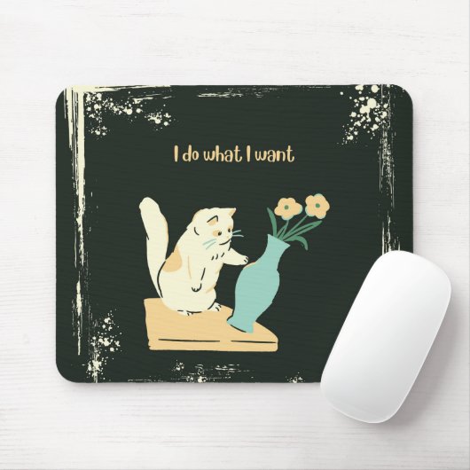 Naughty Cat Stain-Resistant Mouse Pad マウスパッド (マウス)