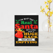 Naughty Christmas For Men Huge Package Sack Dirty  カード (黄色い花)