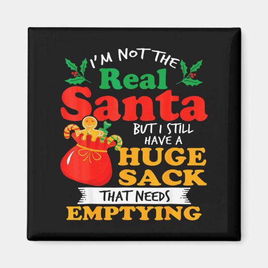 Naughty Christmas For Men Huge Package Sack Dirty  マグネット (正面)