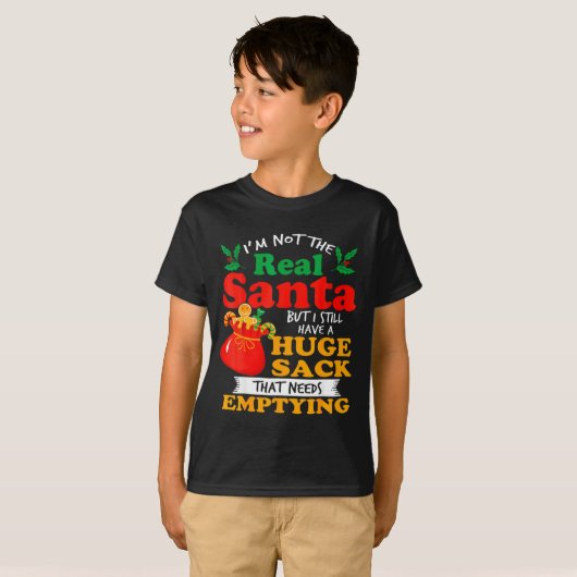 Naughty Christmas For Men Huge Package Sack Dirty  Tシャツ (正面フル)