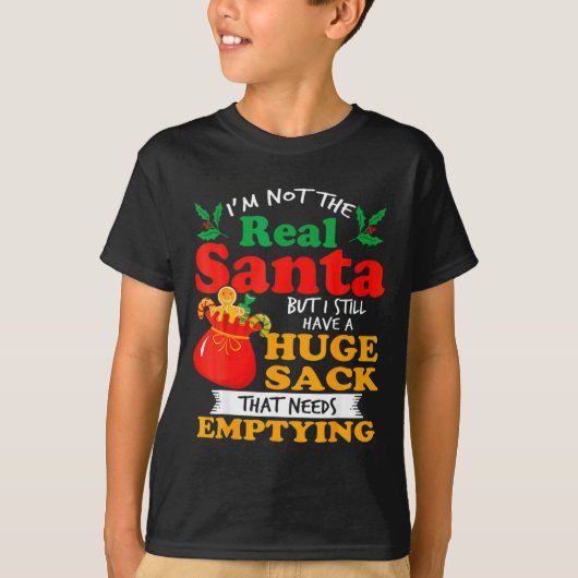 Naughty Christmas For Men Huge Package Sack Dirty  Tシャツ (正面)