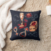 Naughty Dice & Champagne Adult Humor, Dark Romanti クッション (ブランケット)