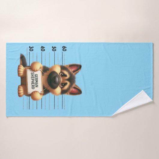 Naughty German Shepherd バスタオル (バスタオル)