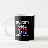 Naughty Girls Get Better Toys Women's Raunchy Chri コーヒーマグカップ (左)