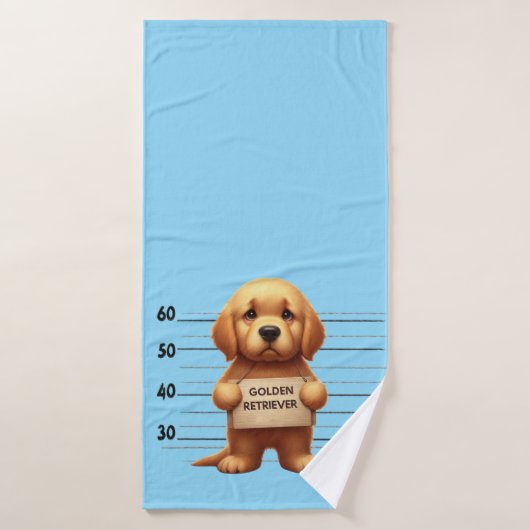 Naughty Golden Retriever バスタオル (バスタオル)