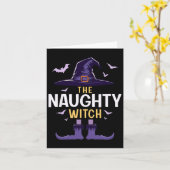 Naughty Halloween Witch Group Matching Costume  カード (黄色い花)