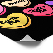 Naughty Heart Candy Daddy Spank Me Adult Humor Cou ポスター (角)