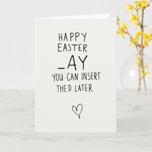 Naughty Holiday Fun Greeting Card カード (黄色い花)