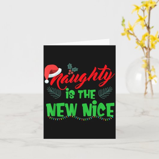 Naughty Is The New Nice カード (黄色い花)