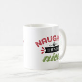 Naughty Is The New Nice クリスマス コーヒーマグカップ (正面右)