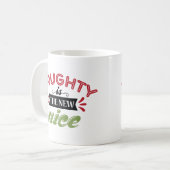 Naughty Is The New Nice クリスマス コーヒーマグカップ (正面左)