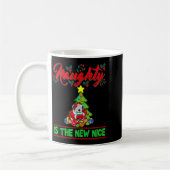Naughty Is The New Nice Christmas Santa Xmas Premi コーヒーマグカップ (左)