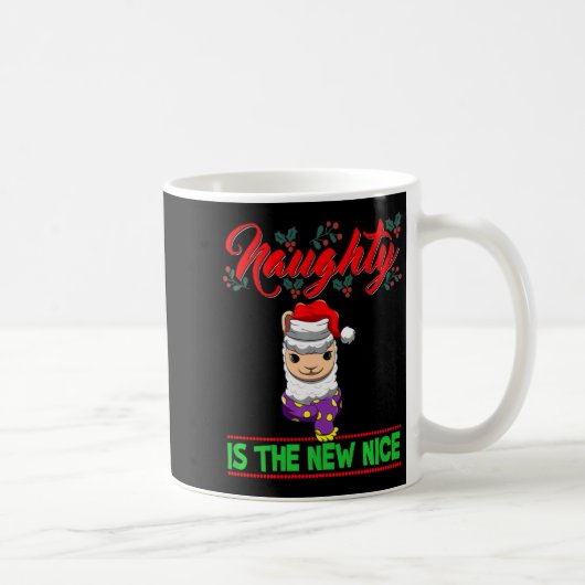 Naughty Is The New Nice Christmas Santa Xmas Premi コーヒーマグカップ (右)