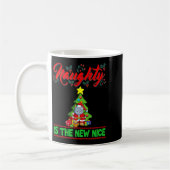 Naughty Is The New Nice Christmas Santa Xmas Premi コーヒーマグカップ (左)