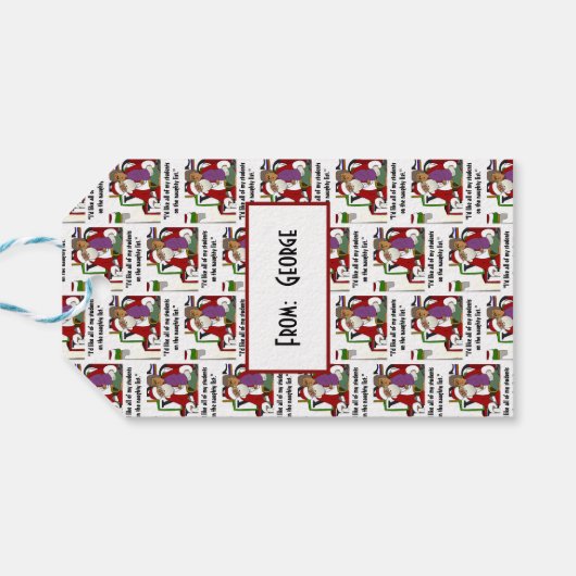 Naughty List ギフトタグ (裏面横)