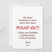 Naughty List Boy Christmas Photo シーズンカード (裏面)