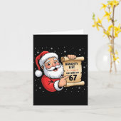 Naughty List Kids Who Say 67 Christmas Six Seven S カード (黄色い花)