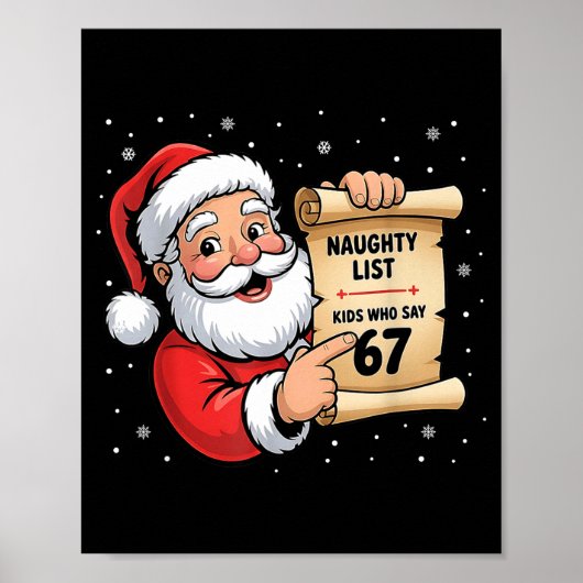 Naughty List Kids Who Say 67 Christmas Six Seven S ポスター (正面)